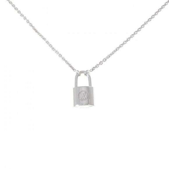 LOUIS VUITTON Silver Lockit Necklace